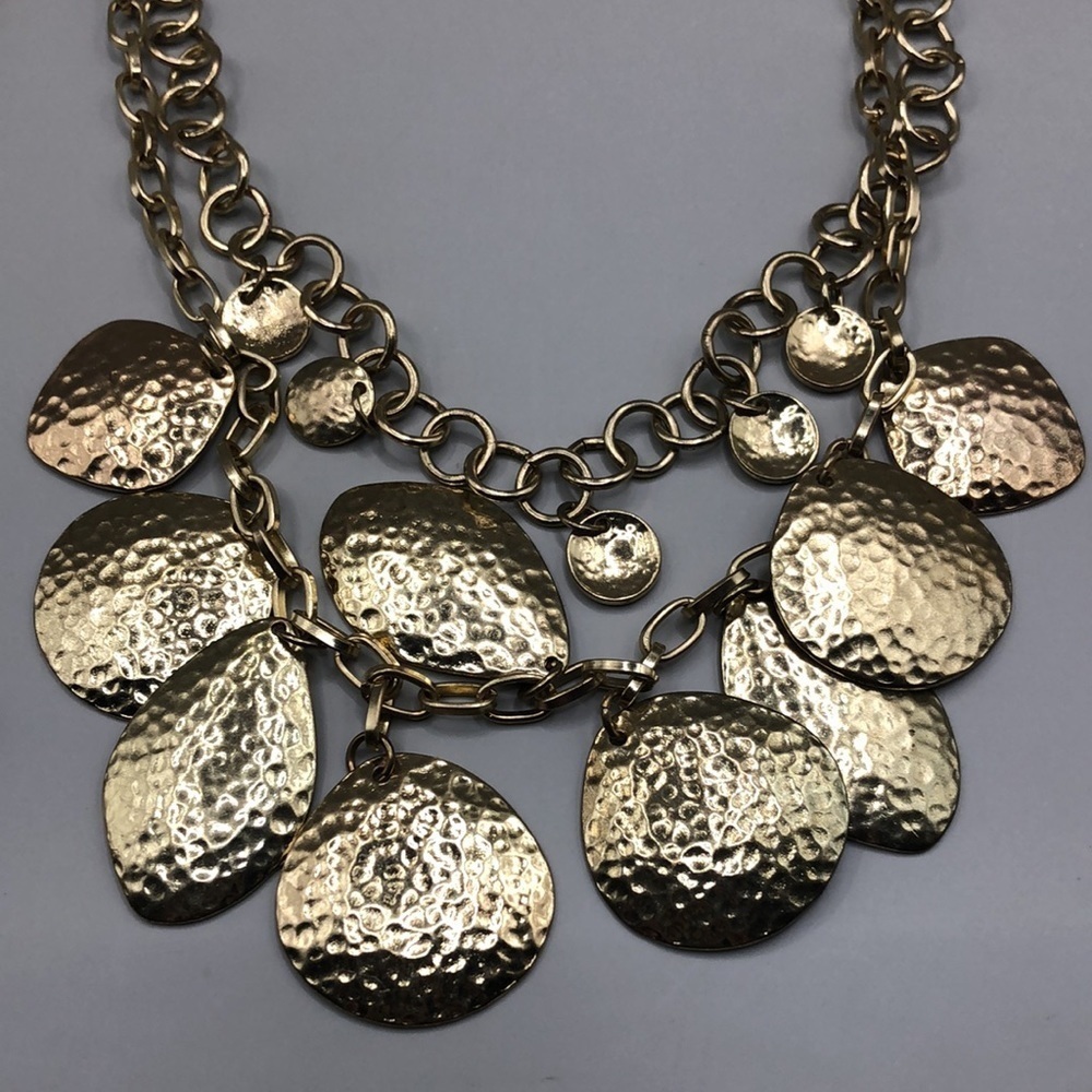 Bundle 2 Modernist Statement Style Chain Necklace… - image 3